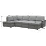 U soffa b�ddsoffa gr� - T�rn�