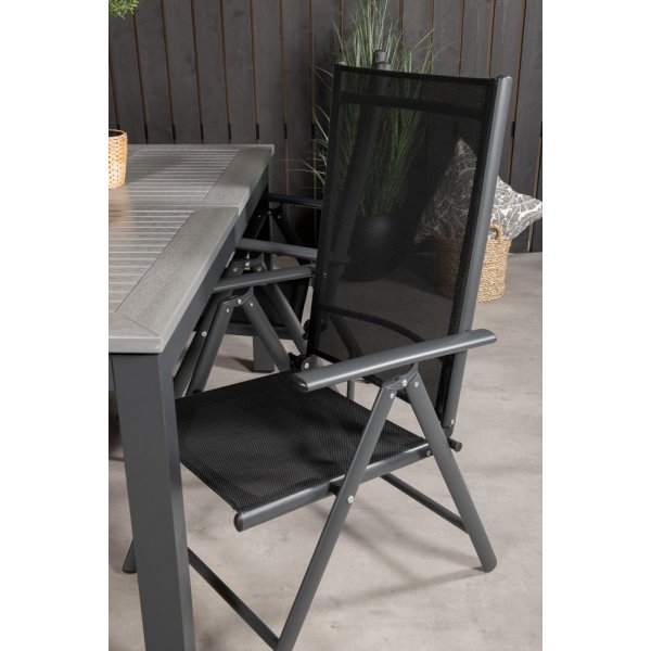 Ekenäs Spisegruppe (152x90) - Sort/Grå - 4 Stole Ekenäs Spisegruppe (152x90) - Sort/Grå - 4 Stole