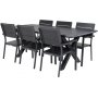 Ramsj Spisegruppe (200x100) - Sort - 6 Stole