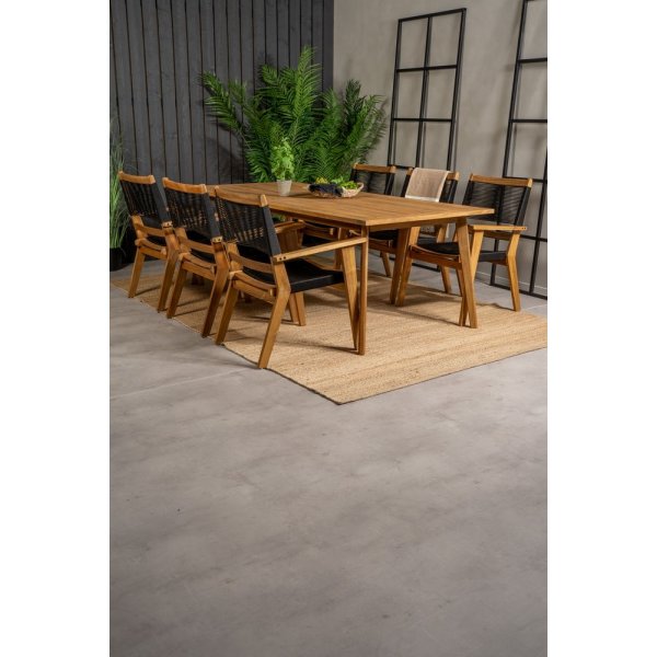 Charlottenberg Matgrupp (220x100) - Natur - 6 Stolar