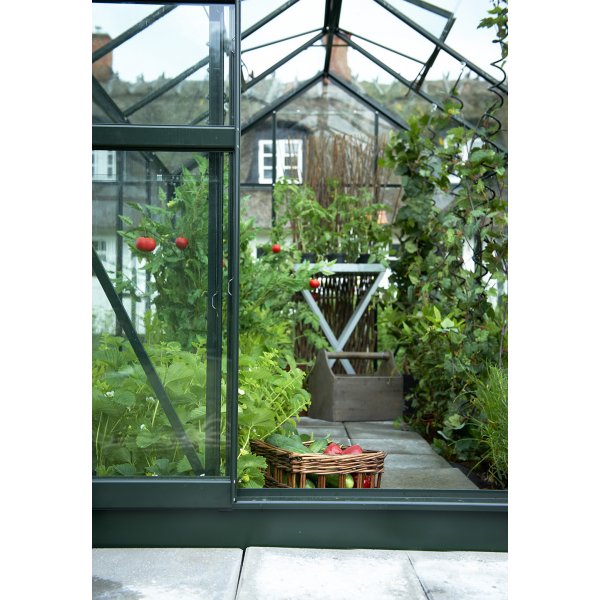 Växthus Popular 6,2 m² - Svart med härdat glas Växthus Popular 6,2 m² - Svart med härdat glas
