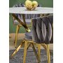 Raymond matbord �100 cm - Vit marmor/guld