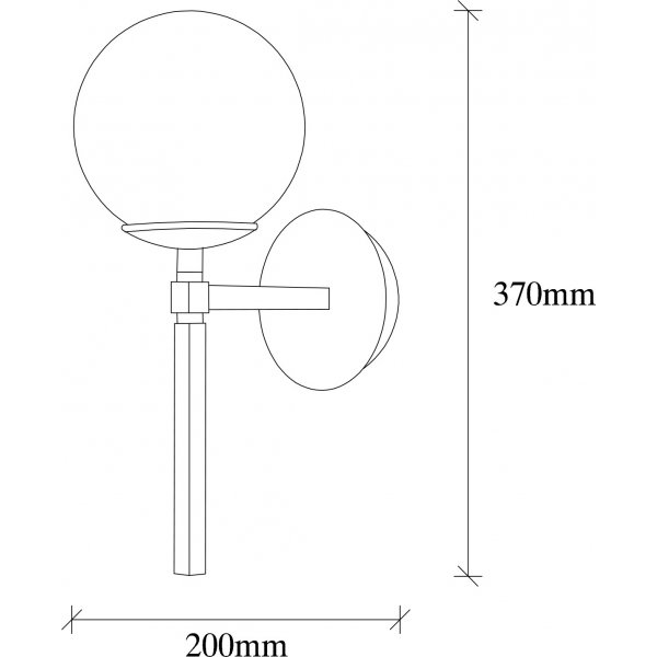 Gondol v�gglampa 3041 - Svart/vit
