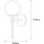Gondol v�gglampa 3041 - Svart/vit