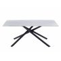 Jupiter matbord - 180x90 cm - Vit marmor keramik topp