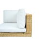 Loungegrupp konstrotting | Soffa med bord & 2 pallar f�r uteplats | Beige