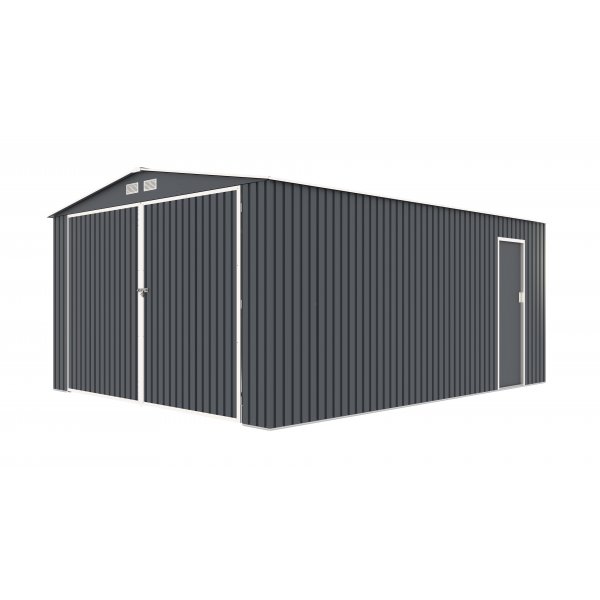 Blechgarage Grau 18,2 m² Blechgarage Grau 18,2 m²