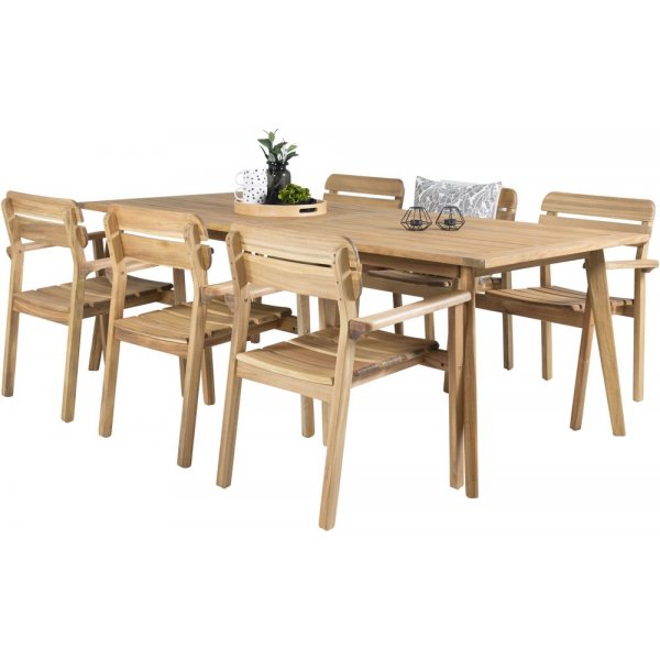 Charlottenberg Matgrupp (220x100) - Natur - 6 Stolar