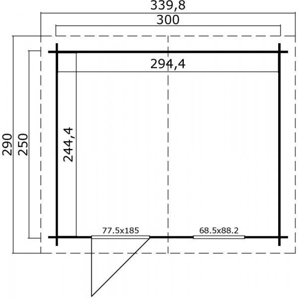 Friggebod Dan 250 - 7,5 m² Friggebod Dan 250 - 7,5 m²