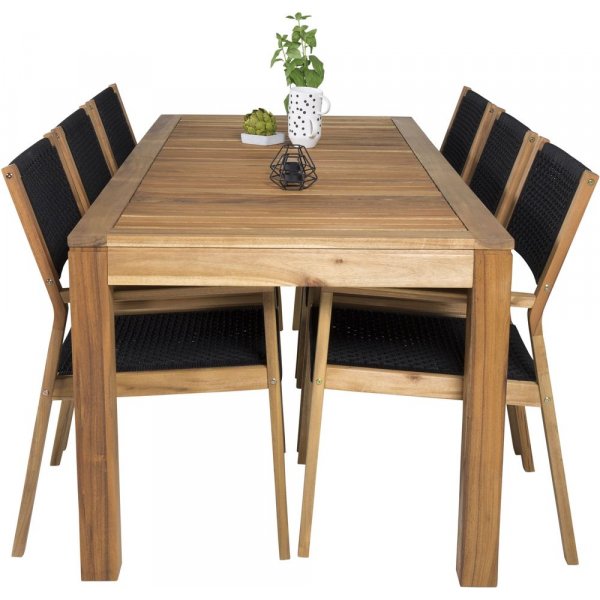 Pr�ssebo Matgrupp (200x90) - Natur - 6 Stolar