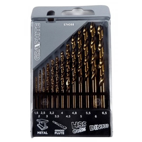 Borrsats HSS-Co, 1,5 - 6,5 mm - 13 delar Borrsats HSS-Co, 1,5 - 6,5 mm - 13 delar