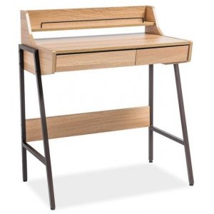 Emerson skrivbord 77x48 cm -  Ek/m�rkbrun