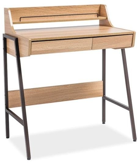 Emerson skrivbord 77x48 cm - Ek/m�rkbrun