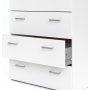 Space Byr� vit med 5 l�dor bredd 74 cm och 115 cm h�g