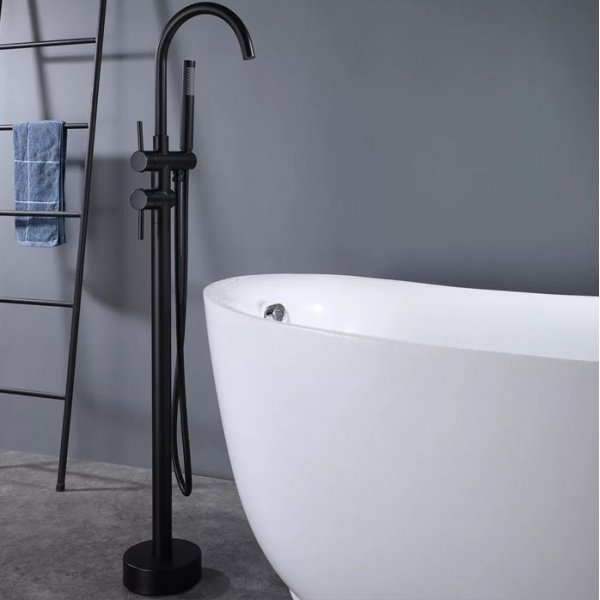 Vapaasti seisova kylpyammehana Musta Vapaasti seisova kylpyammehana Musta