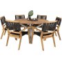Salstad Matgrupp (140) - Natur/Silver - 6 Stolar