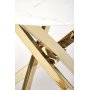 Raymond matbord �100 cm - Vit marmor/guld