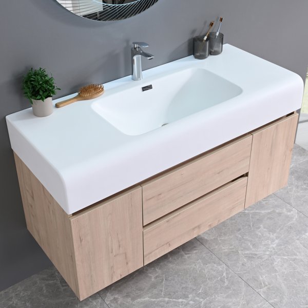 Badeværelsesmøbel Miami 120 cm - Lyst træ Badeværelsesmøbel Miami 120 cm - Lyst træ