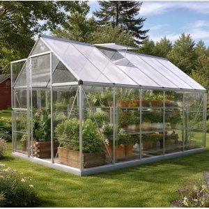 Gewächshaus Harmony 6,6 m² Aluminium Polycarbonat Gardeney Gewächshaus Harmony 6,6 m² Aluminium Polycarbonat Gardeney