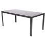 Utematgrupp Ibiza bord 185cm + 8 stolar - Svart