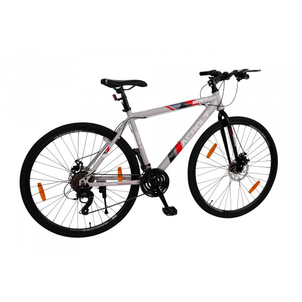 Miesten pyörä Mist 21S - harmaa + Polkupyörän lukko Miesten pyörä Mist 21S - harmaa + Polkupyörän lukko