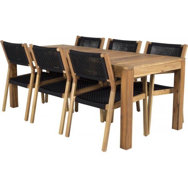 Pr�ssebo Matgrupp (200x90) - Natur - 6 Stolar