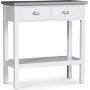 Konsolbord vitt med cement topp - Hugo