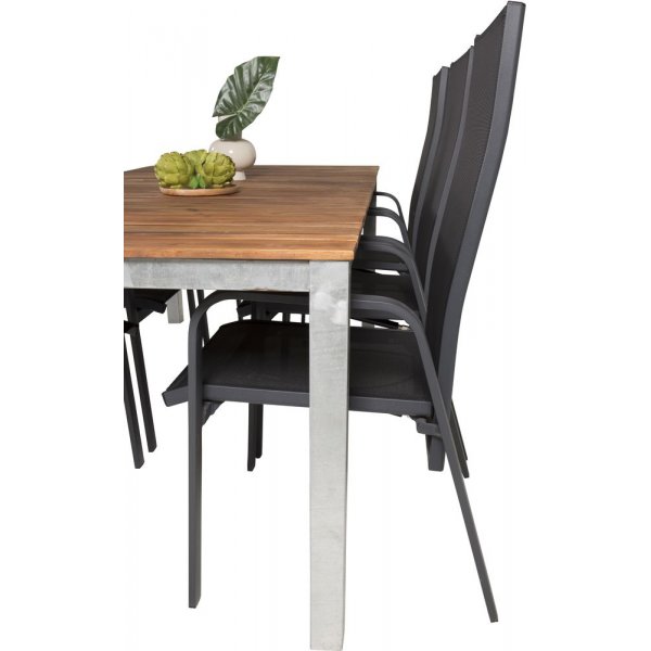 Salstad Matgrupp (200x100) – Svart/Natur - 6 Stolar Salstad Matgrupp (200x100) – Svart/Natur - 6 Stolar