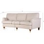 Howard soffa 3-sits beige - Svängd modell Howard soffa 3-sits beige - Svängd modell