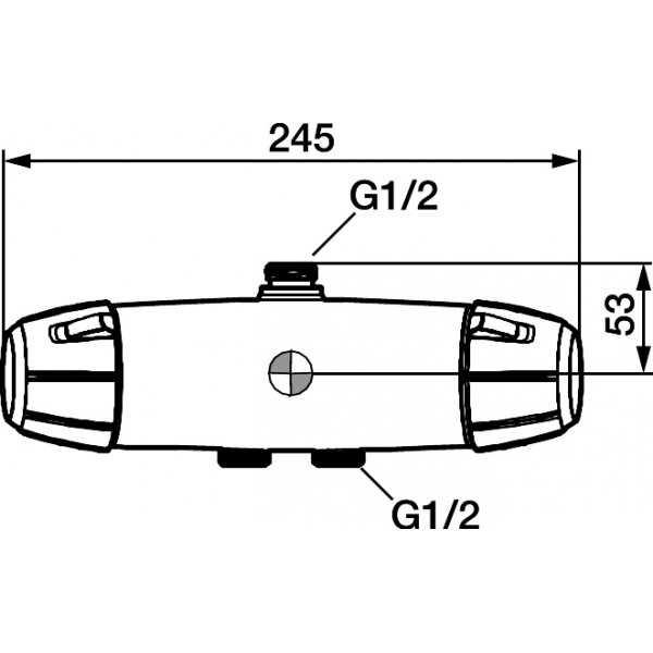 FM Mattsson S�kerhetsblandare (40 c/c) f�r dusch, 9000E ECO, krom - 8251-1000