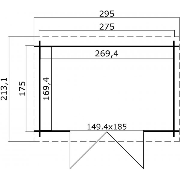 F�rr�d byggsats Simone C 5,7 m� - utomhusf�rr�d