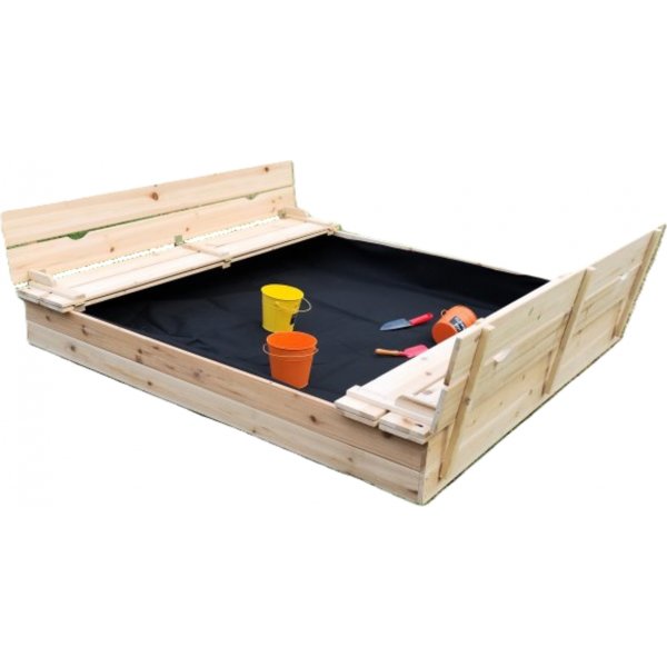 Sandlåda med bänk/ lock 157x157 cm Sandlåda med bänk/ lock 157x157 cm
