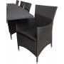 Holma Matgrupp (160x100) - Svart - 8 Stolar