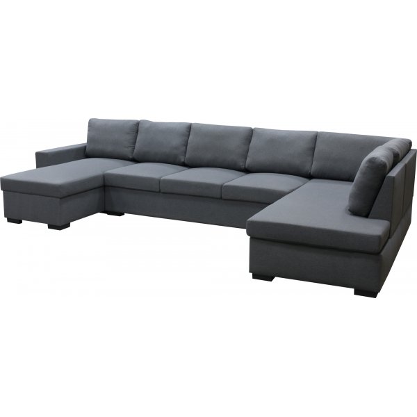 U-soffa Solna v�ndbar - 367 cm - m�rkgr�