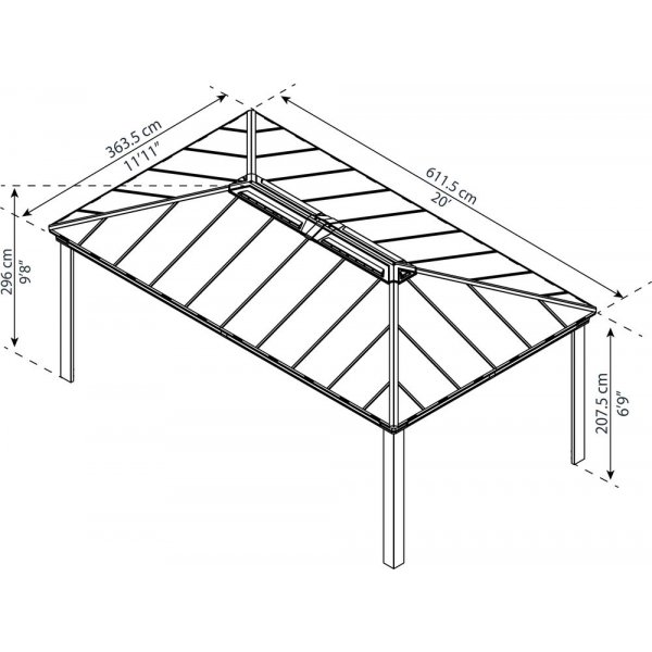 Paviljong Dallas 6100 - Gr