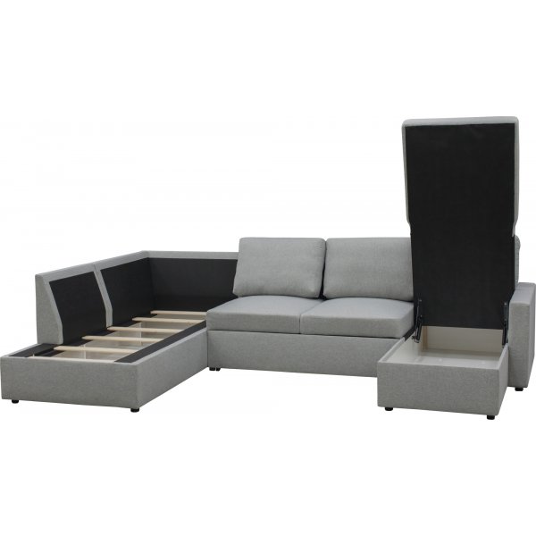 U soffa b�ddsoffa gr� - T�rn�