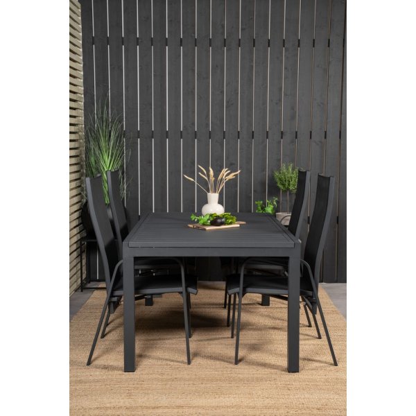 Holma Matgrupp (160x100) - Svart - 4 Stolar Holma Matgrupp (160x100) - Svart - 4 Stolar