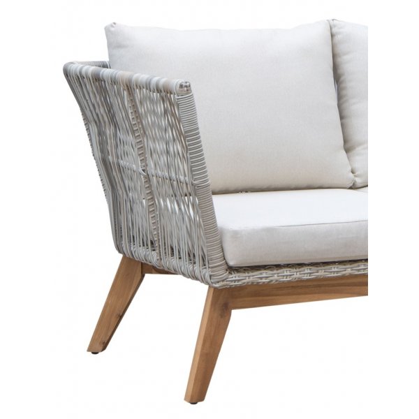 Inez utegrupp - Grå konstrotting & Akacia | Hörnsoffa Inez utegrupp - Grå konstrotting & Akacia | Hörnsoffa