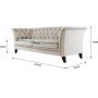 Soffa 3-sits Chesterfield Bl� - Milton