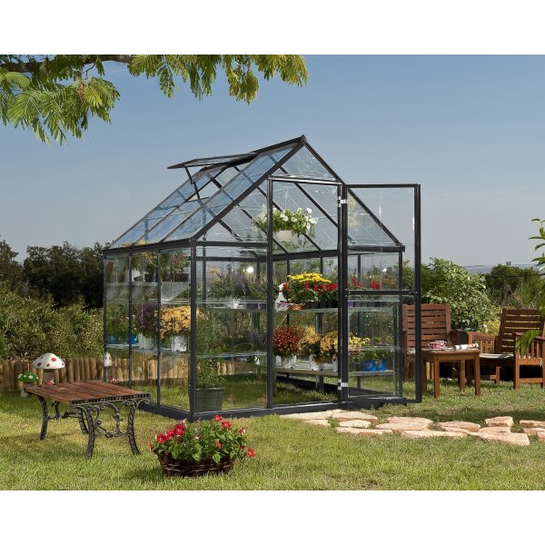 Canopia Harmony Vxthus i Polykarbonat 3,4 m - Mrkgr/klarglas