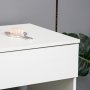 Sminkbord vitt med f�rvaring 90 cm bred
