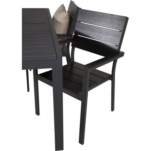 Holma Spisegruppe (160x100) - Sort - 4 Stole Holma Spisegruppe (160x100) - Sort - 4 Stole