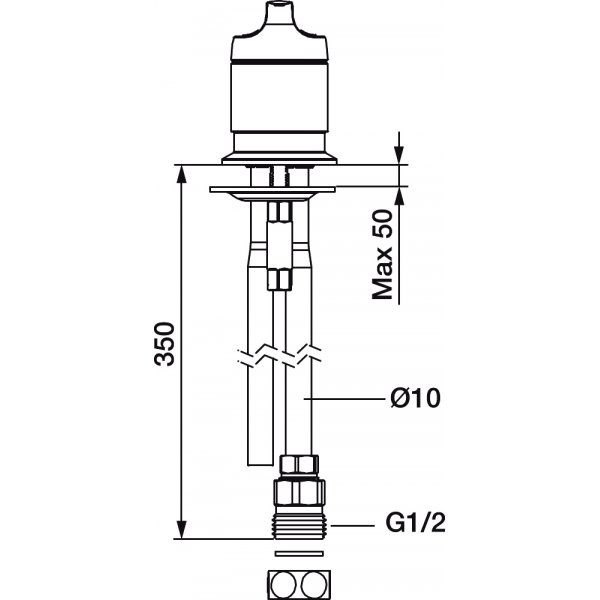 FM Mattsson Afsp�rringsventil, b�nk model krom