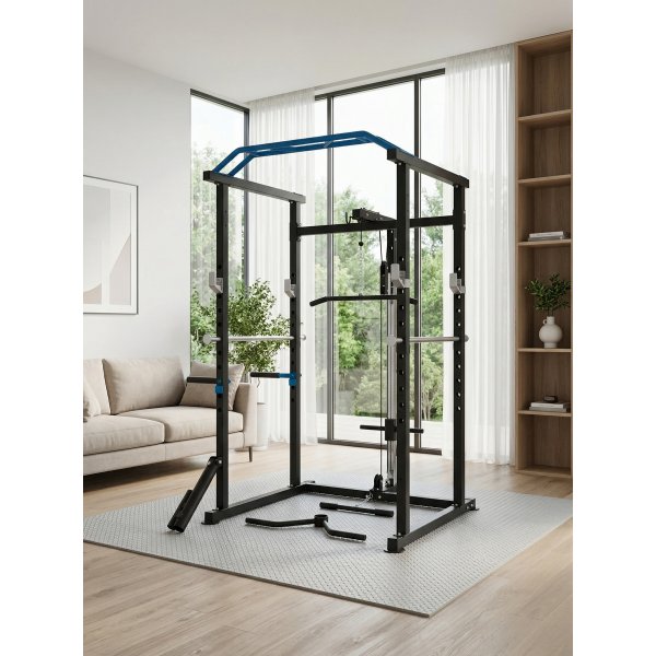 Power Rack Heimtrainer 220 cm - Komplette Trainingsstation mit J-Haken