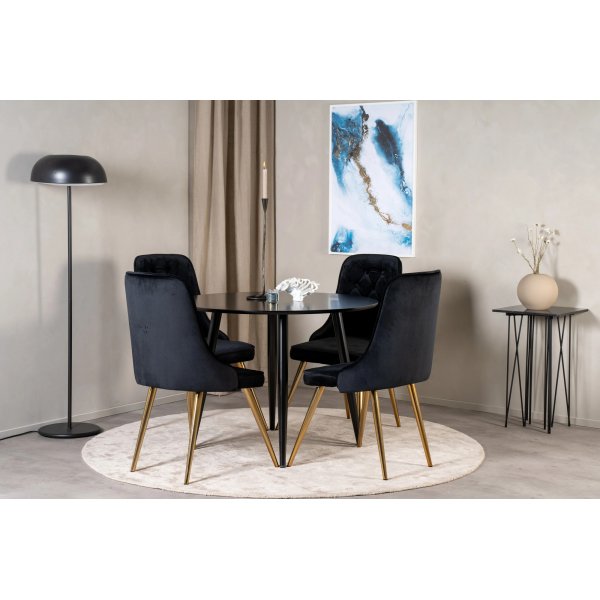 Paradis matbord 100 cm - Svart