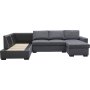 U-soffa Solna v�ndbar - 309 cm - m�rkgr�