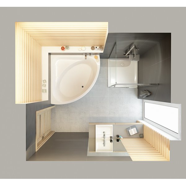 Hjørnebadekar - Free Line | Dybde 45 cm Hjørnebadekar - Free Line | Dybde 45 cm