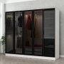 Cavolo garderob 225x52x210 cm - Vit/svart