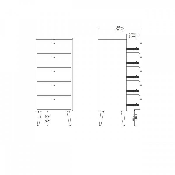 Bodo Byr� med 5 l�dor - Matt gr�