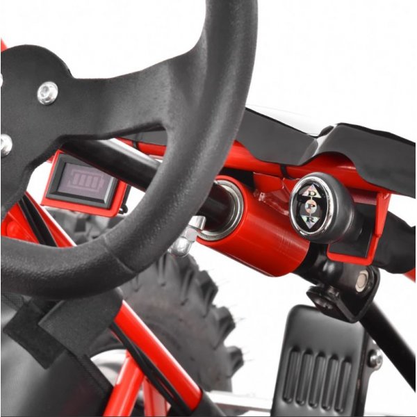 Crosskart / Mini-UTV för barn - 500W - röd + Låskätting Crosskart / Mini-UTV för barn - 500W - röd + Låskätting